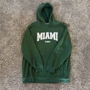 Rue21 Forest Green 'MIAMI' Pullover Hoodie
